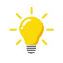 Light bulb icon vector. Light bulb ideas symbol illustration
